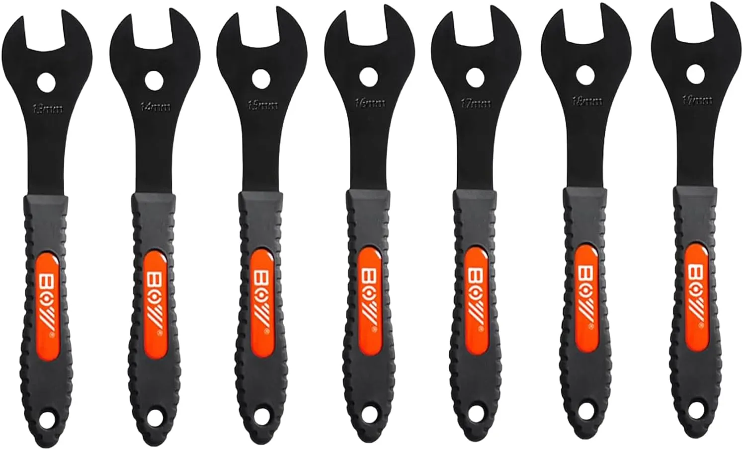 7PCS Bike Cone Wrench Set Tool for Bicycle Pedal Cone Spanner Hub Repair Wrench Tool (N- BOY 13-19MM)
