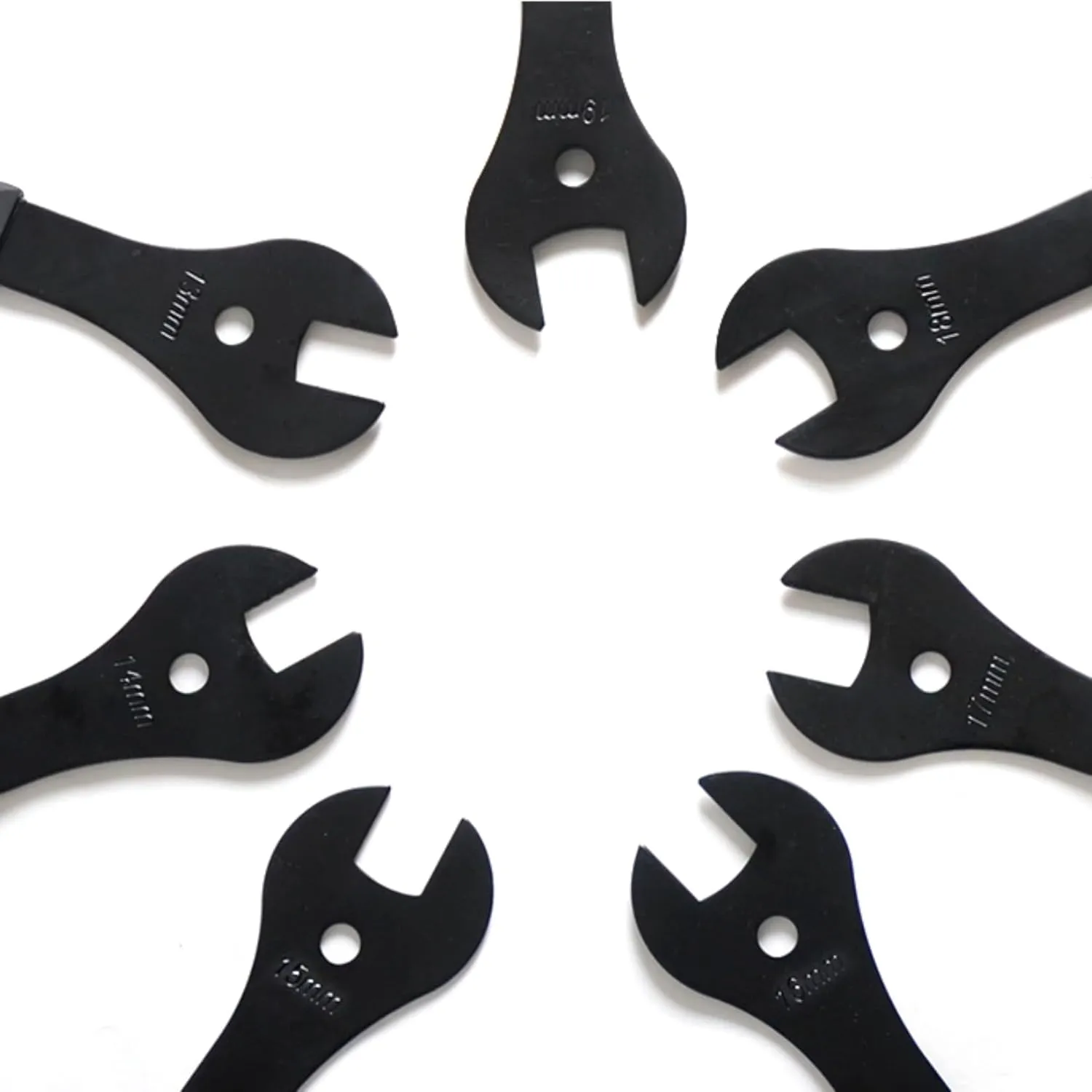 7PCS Bike Cone Wrench Set Tool for Bicycle Pedal Cone Spanner Hub Repair Wrench Tool (N- BOY 13-19MM)