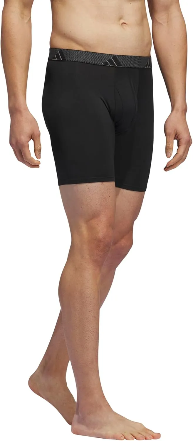 adidas Men's Microfiber Boxer Brief, Performance Boxer Briefs Underwear Pack for Men