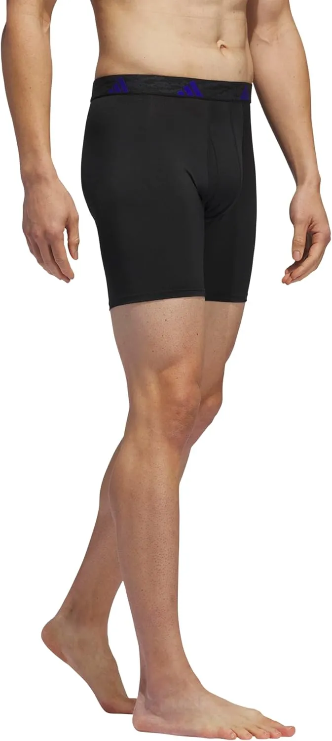 adidas Men's Microfiber Boxer Brief, Performance Boxer Briefs Underwear Pack for Men