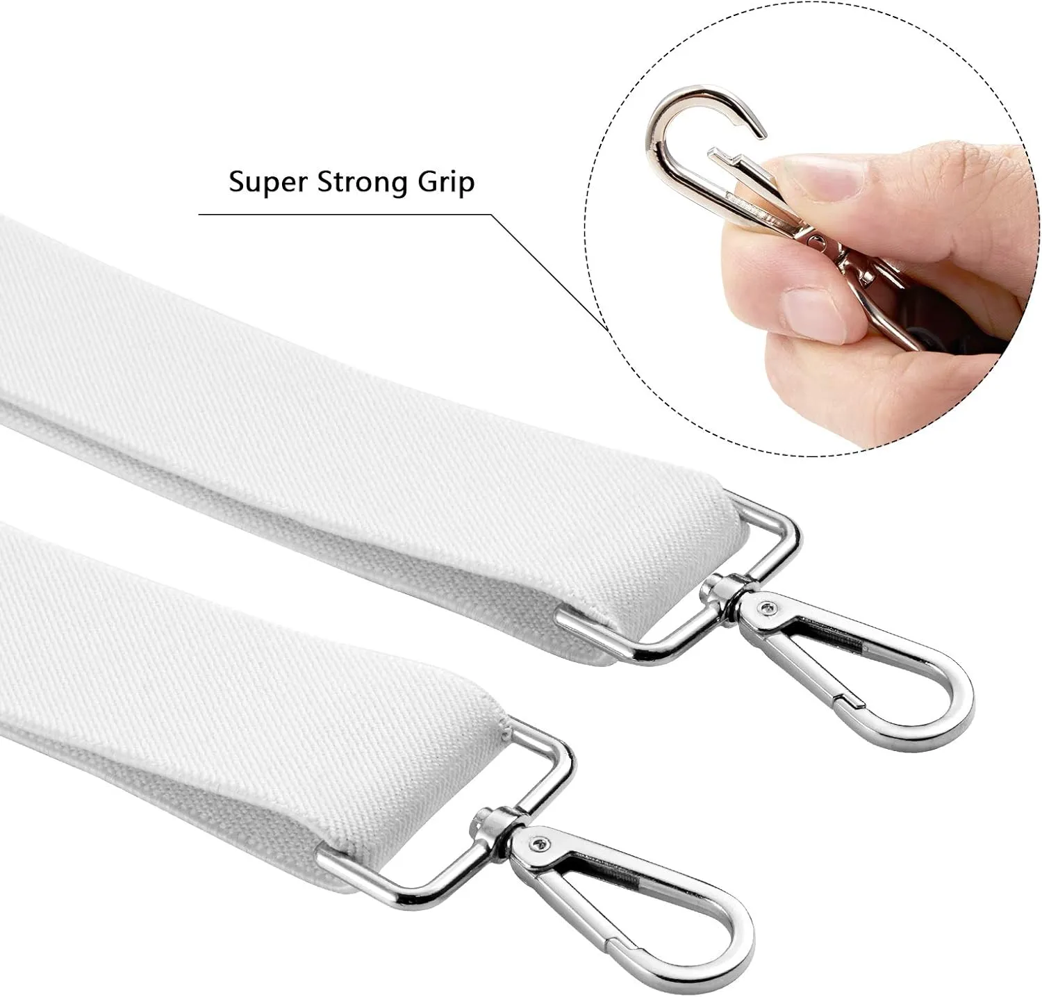 Buyless Fashion Suspenders for Men - 48" Elastic Adjustable Straps 1 1/4" - X Back with Metal Hooks