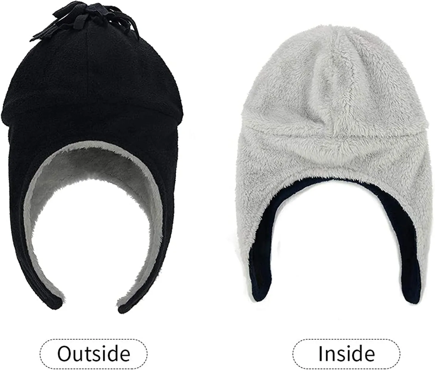 Century Star Baby Fleece Hat Warm Earflap Kids Caps Toddler Boys Winter Hat and Mitten Set