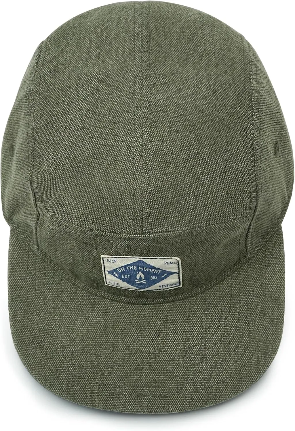 Clakllie 5 Panel Flat Brim Baseball Cap - Washed Cotton, Vintage Dad Hat for Men & Women Street Style Trucker Cap Hip Hop Hat
