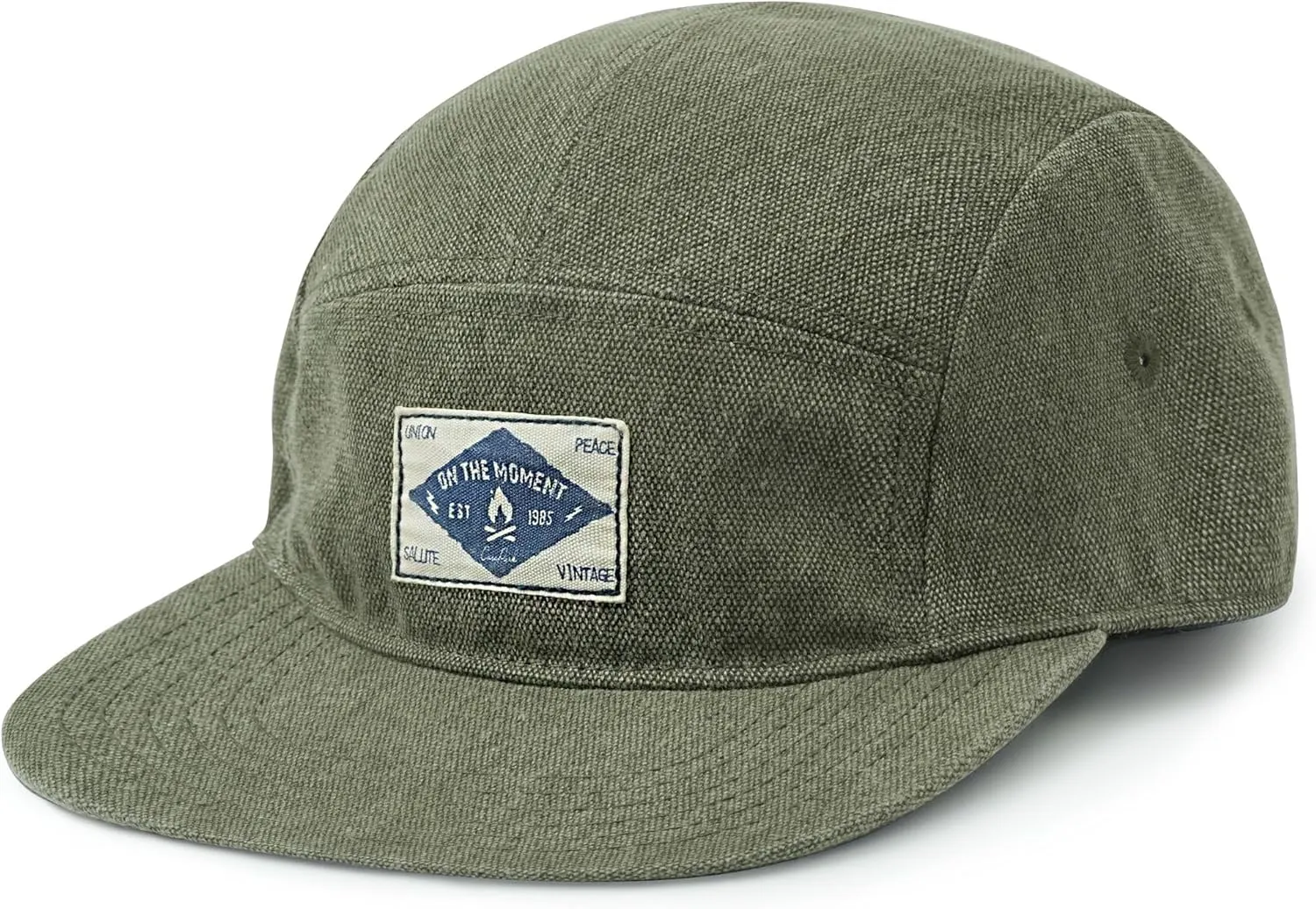 Clakllie 5 Panel Flat Brim Baseball Cap - Washed Cotton, Vintage Dad Hat for Men & Women Street Style Trucker Cap Hip Hop Hat