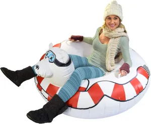 GoFloats Winter Snow Tubes - Choose from Unicorn, Disney's Frozen, Ice Dragon, Polar Bear, Penguin, Flamingo - Inflatable Sled for Kids and Adults