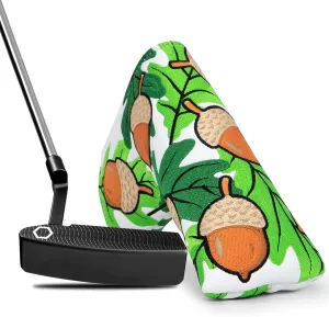 Golf Putter Covers Pine Cone Golf Mallet Putter Headcover Blade Putter Covers Leather Golf Headcover with Magnetic Golf Club Covers for All Brand