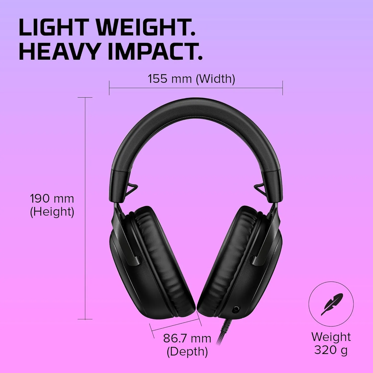 HyperX Cloud III  Wired Gaming Headset, PC, PS5, Xbox Series X|S, Angled 53mm Drivers, DTS Spatial Audio, Memory Foam, Durable Frame, Ultra-Clear 10mm Mic, USB-C, USB-A, 3.5mm  Black