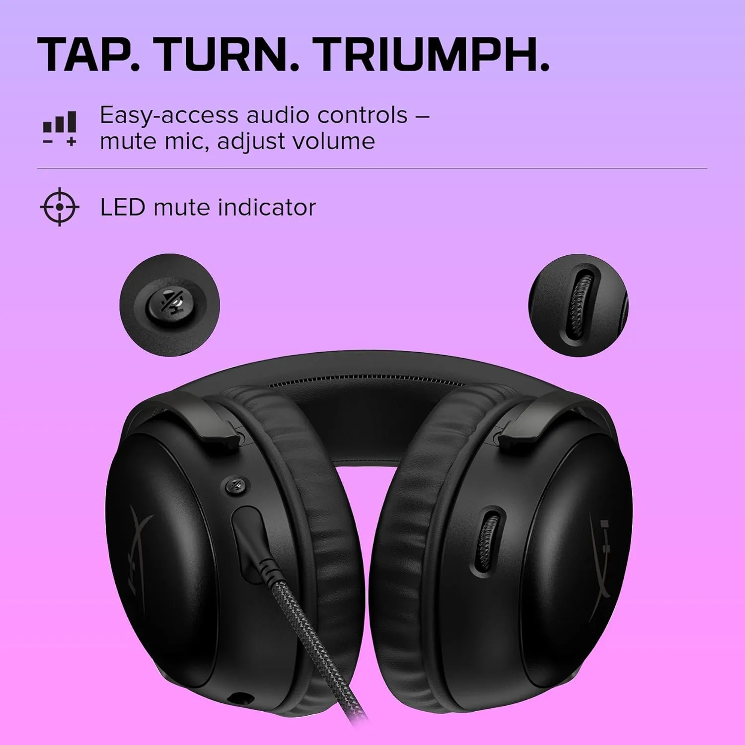 HyperX Cloud III  Wired Gaming Headset, PC, PS5, Xbox Series X|S, Angled 53mm Drivers, DTS Spatial Audio, Memory Foam, Durable Frame, Ultra-Clear 10mm Mic, USB-C, USB-A, 3.5mm  Black