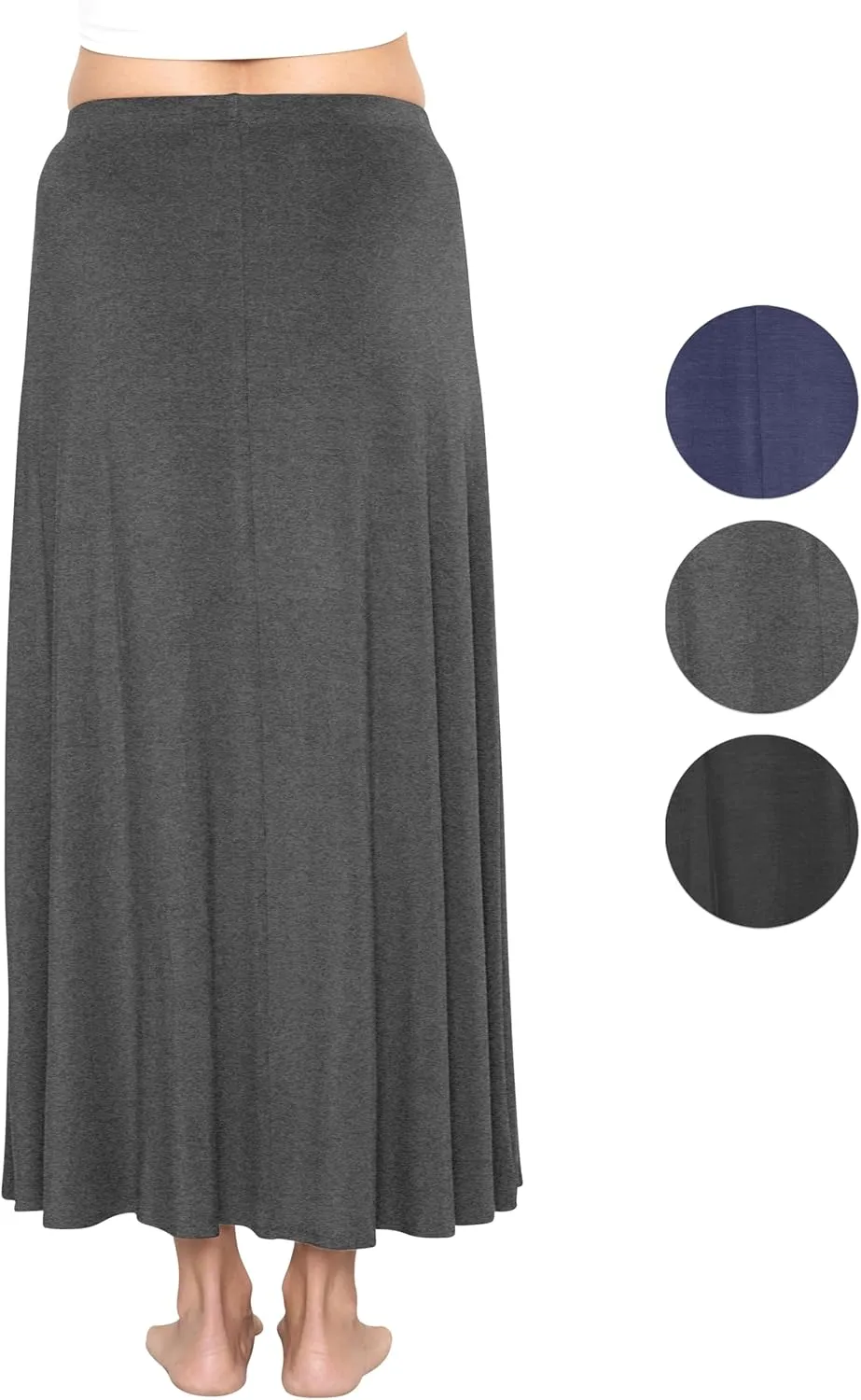 Knee Length and Midi A-Line Flowy Skirt | Comfortable Clothes for Women | S-5X