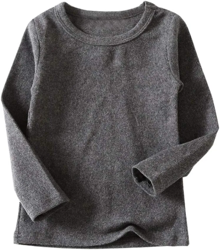 Little Boys Girls Long Johns Thermal Underwear Set 2PC Crewneck Tops and Bottom Toddler Kids Pajamas Warm Jammies,(1-7yrs)