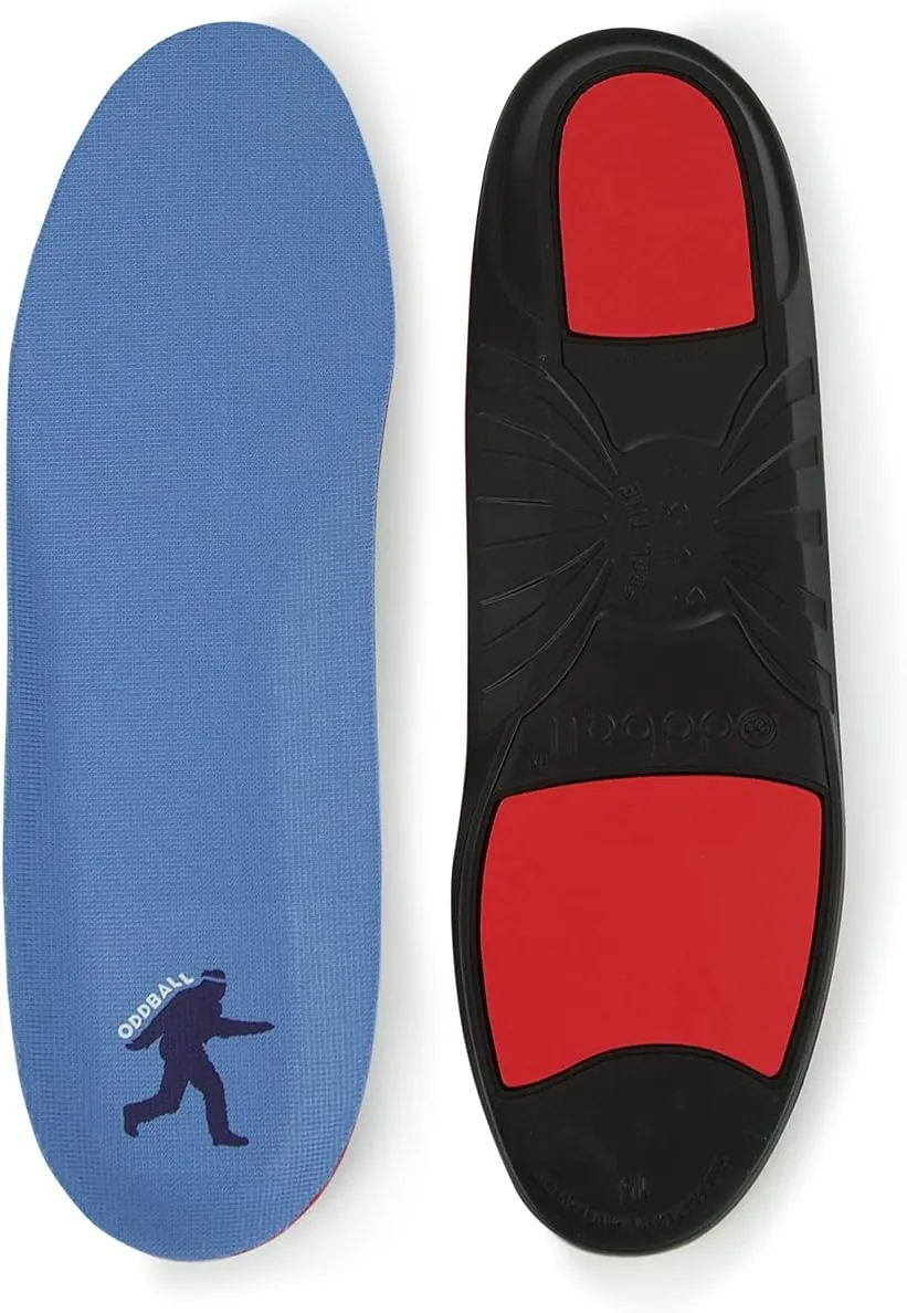 Memory Foam Comfort Insoles XXL (Men's Size 15-18) (Men's Size 15) Black/Red