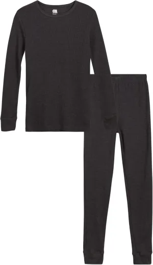 ONLY BOYS Thermal Underwear Set  2 Piece Waffle Knit Top and Long Johns (2T-16)