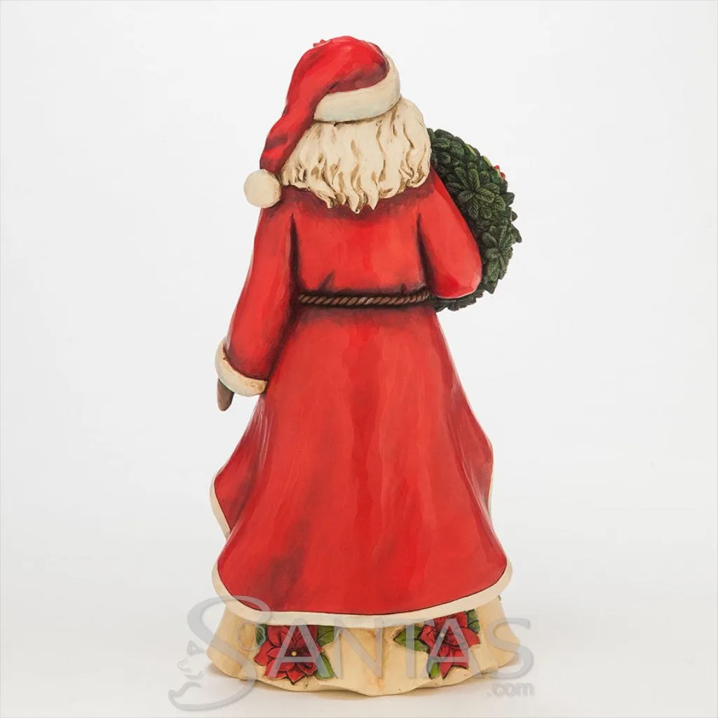 Poinsettia Santa - Flowering Festivity by Jim Shore