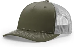 Richardson 112 Trucker Hat - 5 Panel Premium Adjustable Snapback Hat - Structured Richardson Blank Caps
