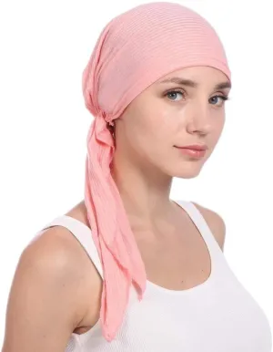Scarf Cotton Pretied Beanie Turban Chemo Protective Head Scarves for Women Silk Pre-Tied Headwear Bandana Cancer