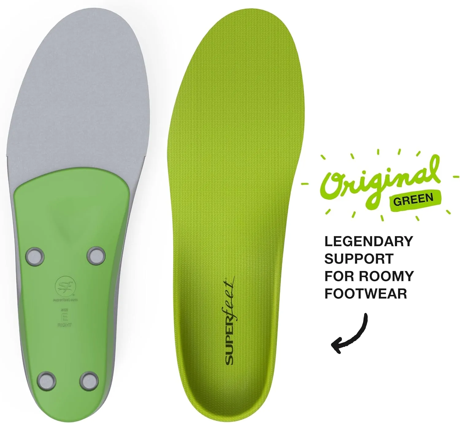 Superfeet All-Purpose Support High Arch Insoles (Green) - Trim-To-Fit Orthotic Shoe Inserts - Professional Grade - Men 11.5-13 / Women 12.5-14