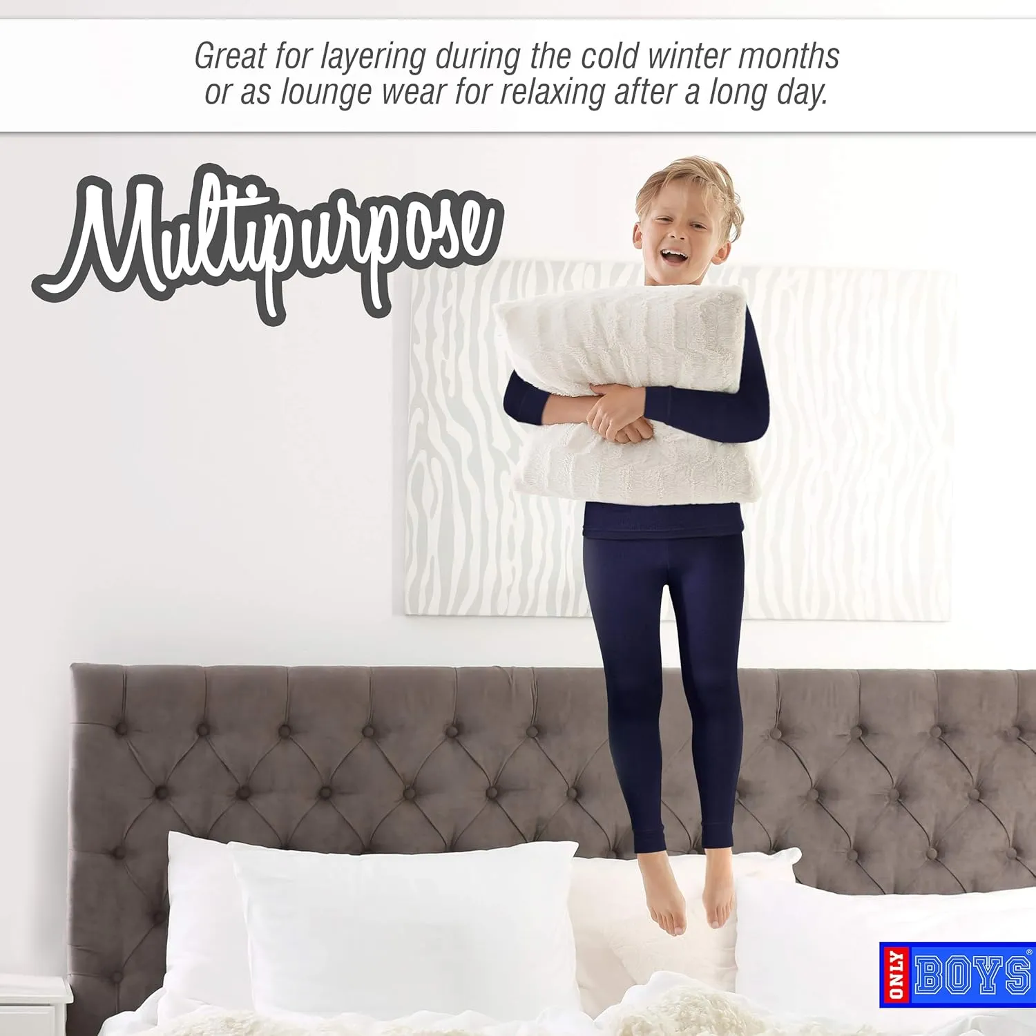 Thermal Underwear Set  2 Piece Brushed Fleece Top and Long Johns (2T-16)