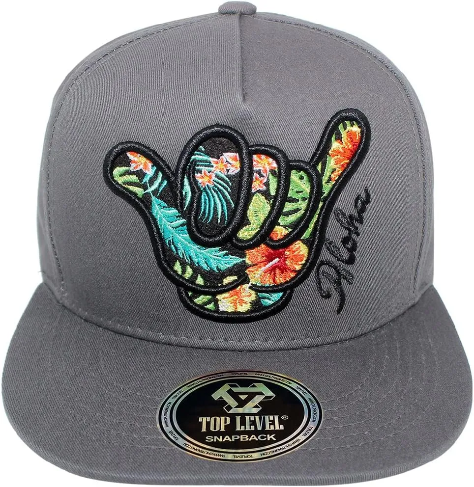 TOP Level Men's Adjustable Cotton Snapback Cap 7 (Various Unique Hat Designs Available)