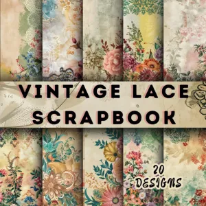 Vintage Lace Scrapbook: 20 Creative 8.5*8.5" Designs Tailored for Origami, Mixed Media, Card Making, Art Journaling, Collages, Decoupage, Scrapbooking, and All Your Craft Projects Paperback  July 29, 2024