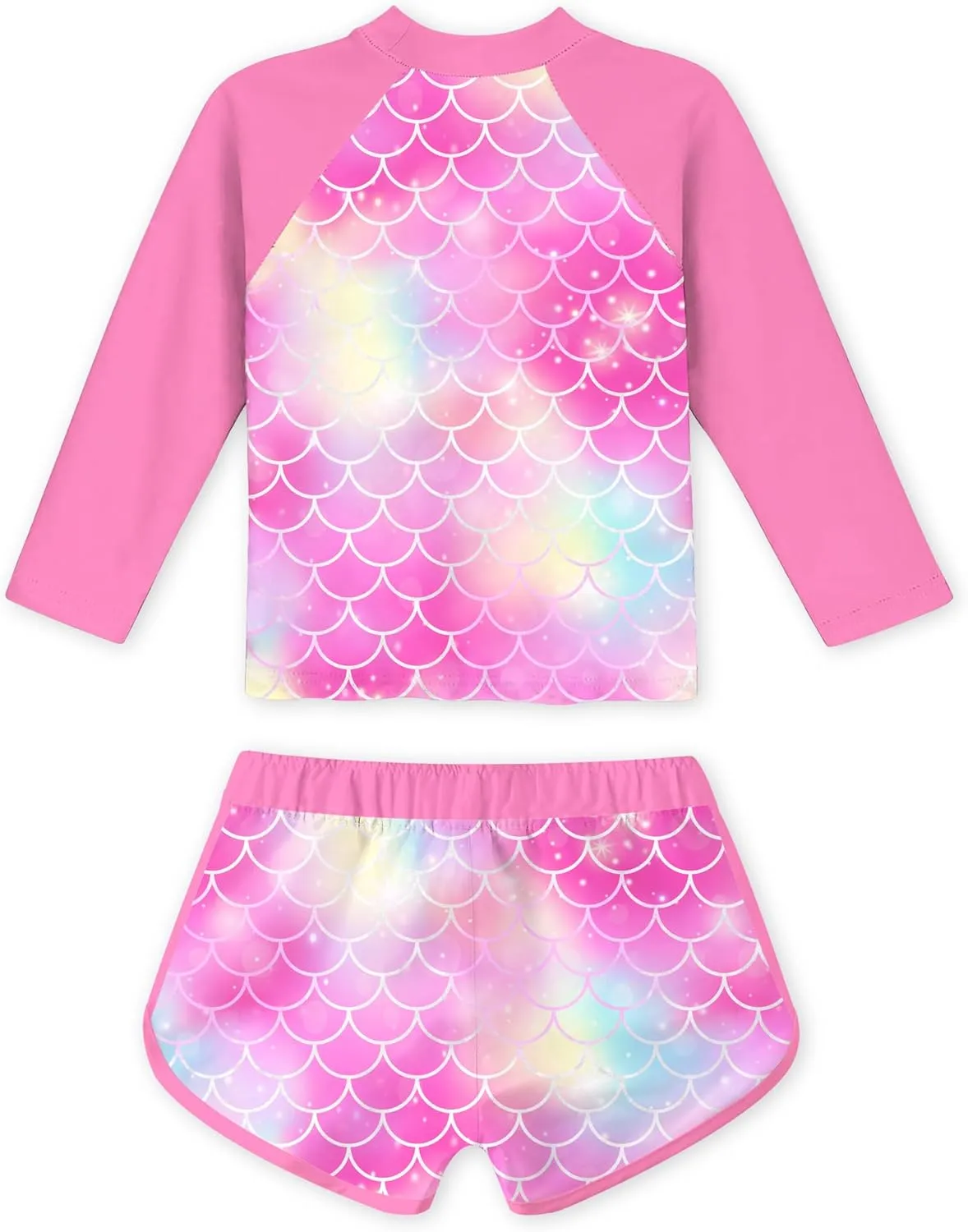 Vogseek Girls Rash Guard Two Pieces Swimsuit Long Sleeve Bathing Suit for 3-10 Years