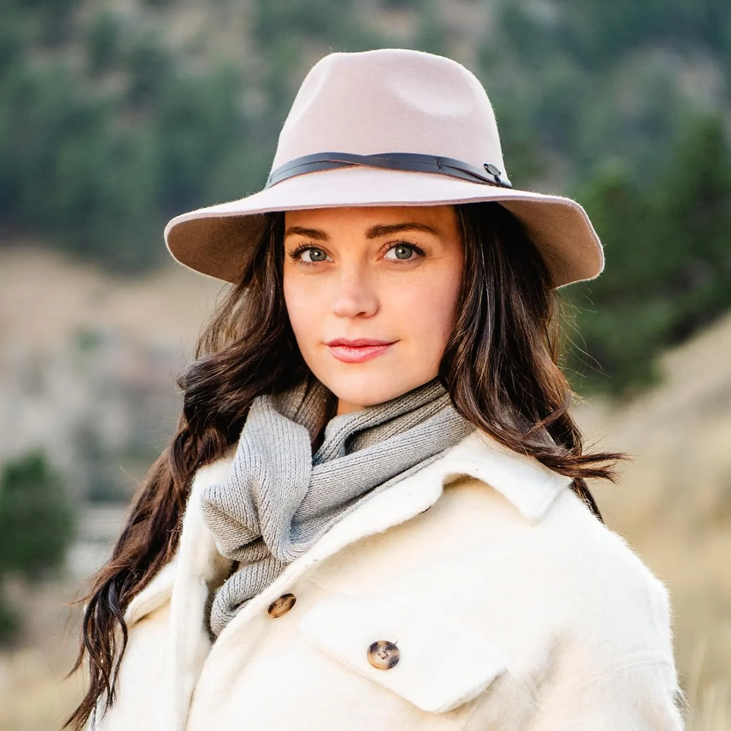 Wallaroo Hat Company Womens Petite Aspen Fedora  UPF 50 , UV Sun Protection Hat, Packable Design, Adjustable, Small Size