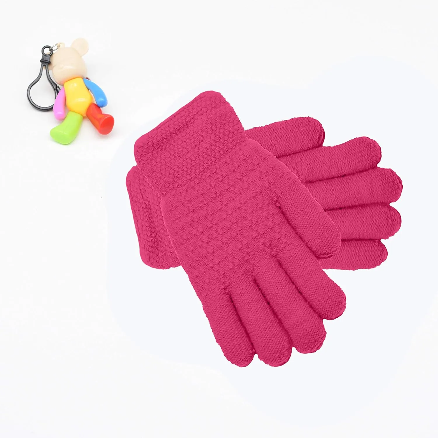 Winter Gloves for Boys Girls - Kids Warm Knit Thermal Cable Knitted Gloves Wool Fleece Lined Mittens for Cold Weather