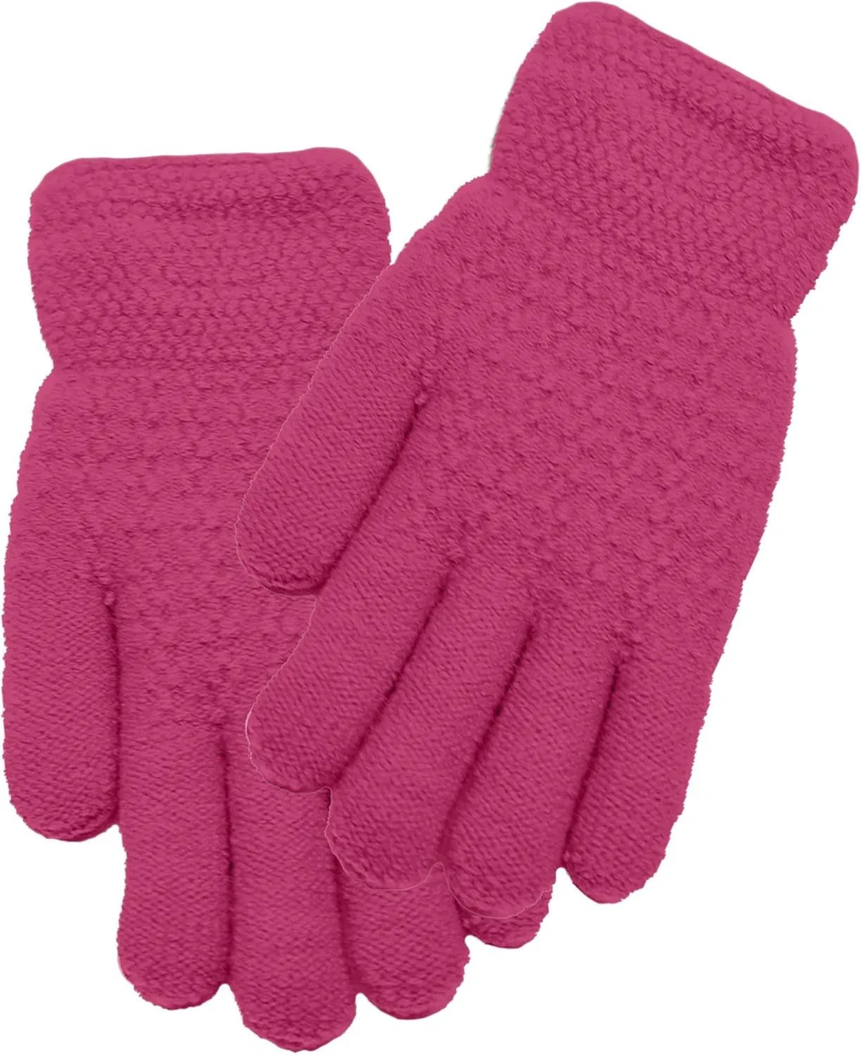 Winter Gloves for Boys Girls - Kids Warm Knit Thermal Cable Knitted Gloves Wool Fleece Lined Mittens for Cold Weather
